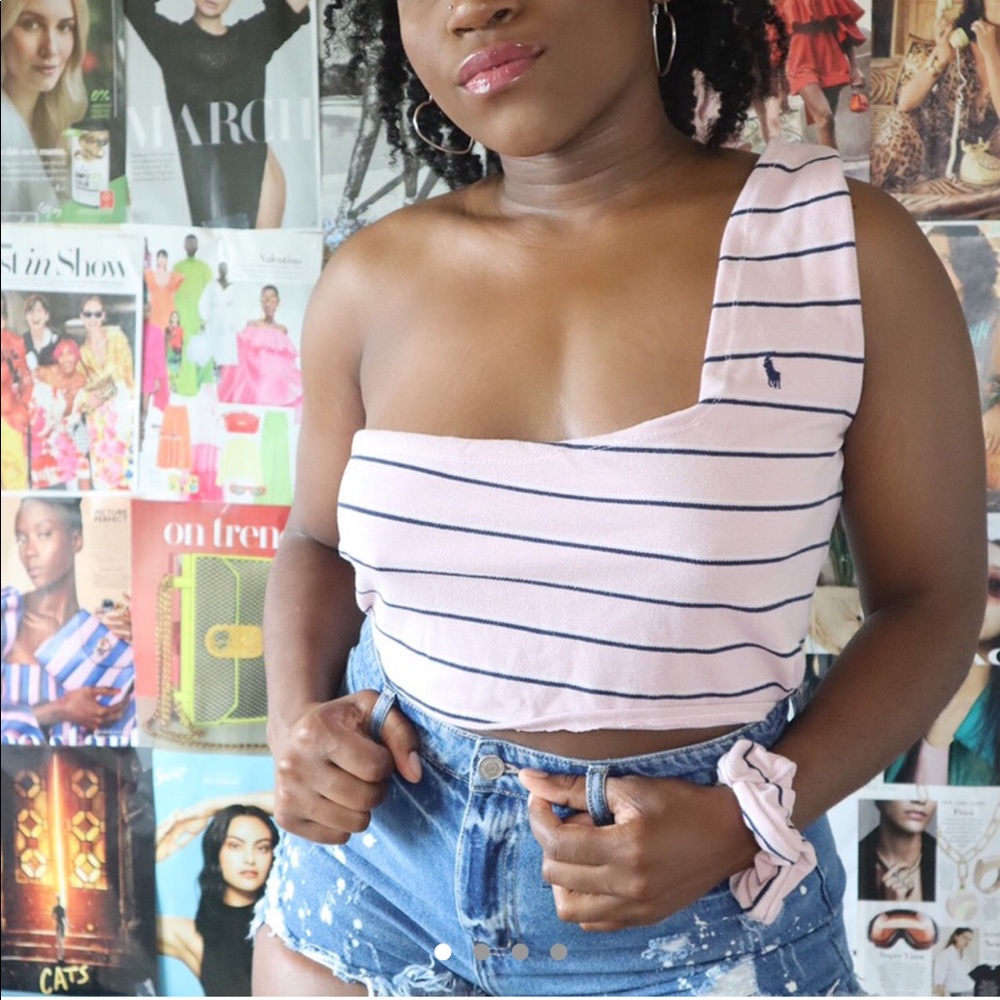 LIGHT PINK VINTAGE REWORKED RALPH LAUREN POLO